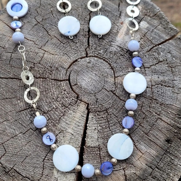 Handmade stone necklace/earrings - Picture 1 of 3